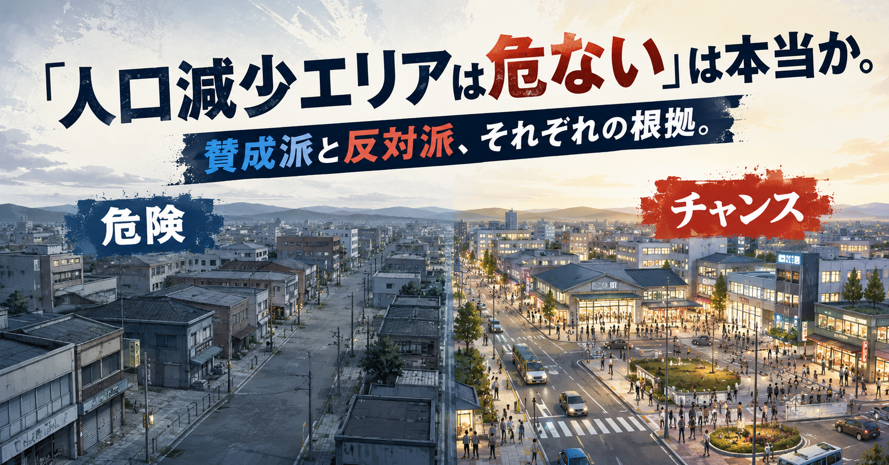 人口減少エリアは危ない」は本当か。賛成派と反対派、それぞれの根拠